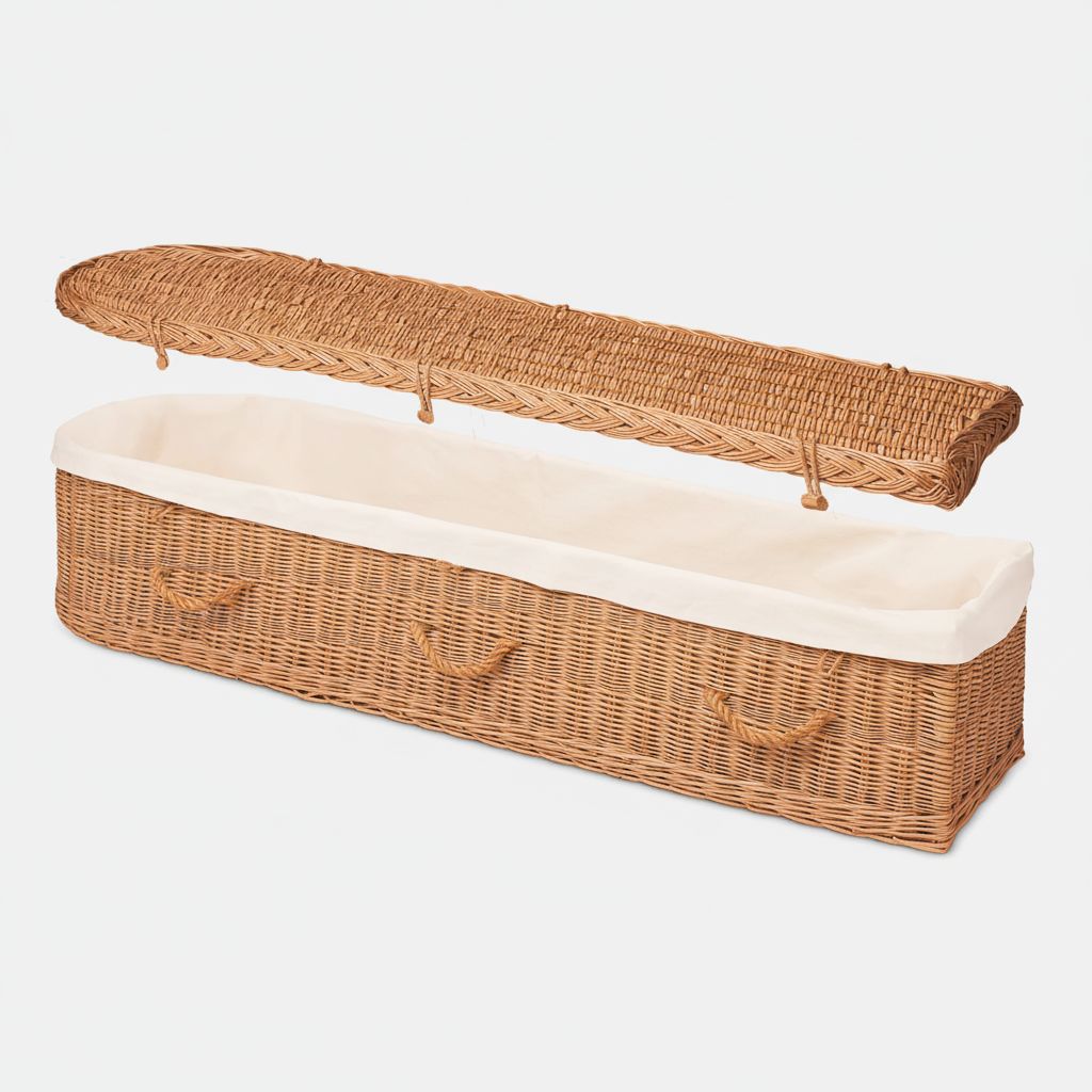 Wilgenkist Naturel — Gevlochten wilgentenen